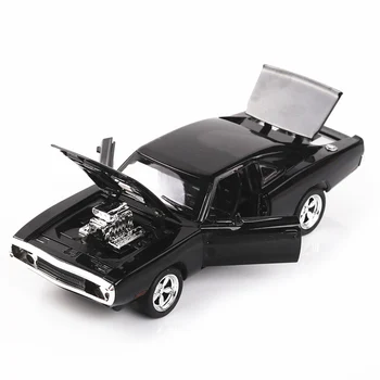 1/32 Dodge Diecast Traukti atgal, Automobilių Muzikos LED Modelis Vaikams, Žaislas, Stalo Dekoras Kolekcijos Modelis