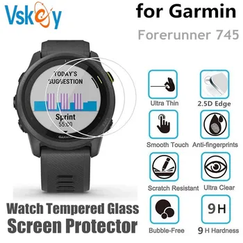10VNT Grūdintas Stiklas Screen Protector for Garmin Forerunner 745 Turas Smart Žiūrėti Apsauginės Plėvelės