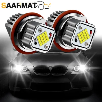 2vnt 80W Klaidų LED Angel Eyes Marker Lemputės Lempučių BMW E39 E53 E60 E61 E63 E65 E66 E87 525i 530i xi 545i X3 M5 X5 00-09