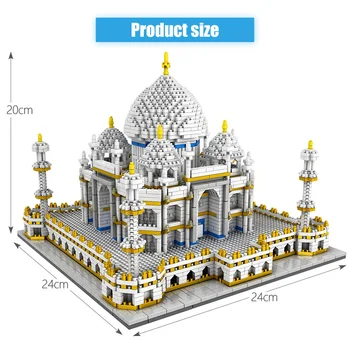 3950 Vnt Kūrėjas Mini Blokų Pasaulyje Garsaus Architektūros Taj Mahal 3D Modelį, Statyba Blokai, Plytos Švietimo Žaislai Vaikams Dovanos