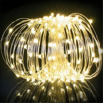 6/10m 60/100 Led Saulės LED Šviesos Vandeniui LED Varinės Vielos String Atostogų Lauko Led Juostelės Kalėdų Vakarėlį, Vestuvių Dekoravimas