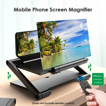 8 colių 3D Telefono Ekrane Stiprintuvo Laikiklis, Sulankstomas Vaizdo Išsiplėtusios didinamasis stiklas