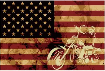 90x150cm su Motociklu Amerikos Tinkamas Vėliavėlės, Vėliavos, poliesteris užsakymą istoriją verslo hobis reklama