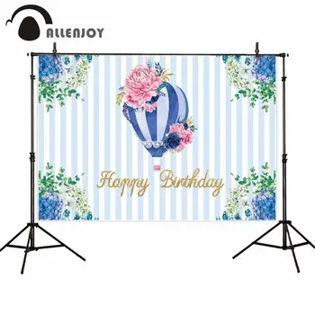 Allenjoy Berniukas Veiklos Nuotraukų Zona Gėlės Lapai Blizgučiai Gimtadieniu, Baby Shower Fonas Baltas Mėlyna Juostele Šalies Reklama Medžiaga