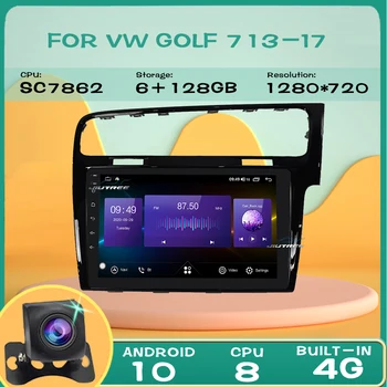 Android 10.0 6G+128G Automobilio radijo Volkswagen Golf 7 2013 2016 2017 Jutiklinis Ekranas Autoradio GPS Navigacija Stereo 2din