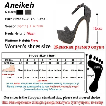 Aneikeh 2019 Naujas Vasaros Sandalai Seksuali Moteris Aukštakulniais Mados Striptizo Batai Šalies Siurbliai Moterų Platforma Bling Sandalai