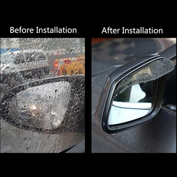 Automobilio galinio vaizdo veidrodėlis, lietaus Antakių Shield Vandens apsauga Volkswagen Golf 4 5 6 7 Honda Civic Accord 