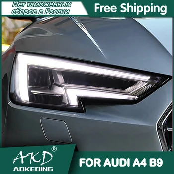 Automobilių AUDI A4 B9 Žibintai 2017-2020 DRL Dienos Veikia Šviesos diodų (LED Bi Xenon Lemputė, Rūko Žibintai, Automobilių Aksesuaras A4L RS4 Žibintas