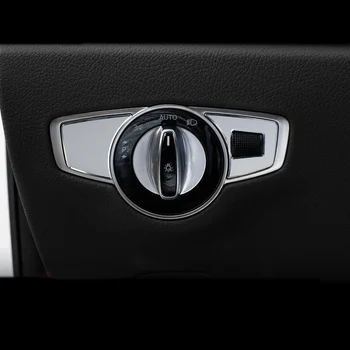 Automobilių Stiliaus Interjero priešakinėms Mygtukai Dekoratyvinis Rėmelis Padengti Apdaila Lipdukas Mercedes Benz GLC C E S Klasės W205 W213