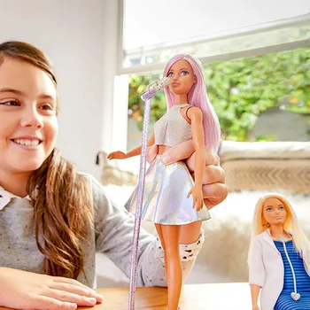 Barbė Karjera Pop Star Doll 2019 Naujausias Mergina Žaislą Dovanų Dainavimo Rungtynės Svajotojas Gali Pakeisti Drabužiai, Ilgi Plaukai FXN98 Už Gimtadienis