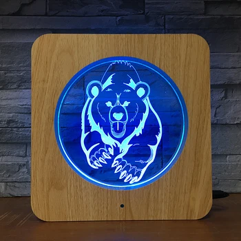 Big Bear 3D LED Plastiko Nakties Šviesa 