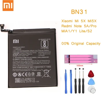 BN30 BN31 BN34 BN35 BN36 BN37 Originalus Xiao Mi 5X 6X A1 A2 Redmi 5 6 4A 5A 6A Pastaba 5A Pro Bateriją Už Xiaomi Mi5X