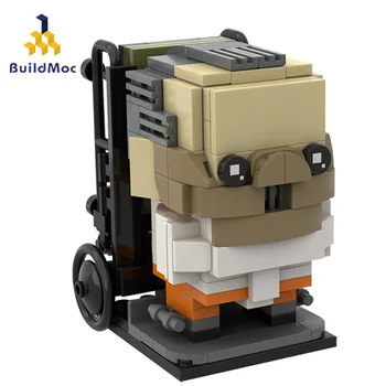 BuildMoc Filmą Duomenys Hannibal Lecter Brickheadz iš Tylos Ėriukų Modelis Statybiniai Blokai, Plytos Surinkimo Žaislai Vaikams