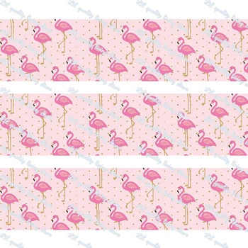 Custom 22mm 25mm 38mm 75mm Flamingo spausdinti grosgrain kaspinu 16mm vaisių priešas spausdinti elastinga 