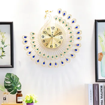Didelis Aliuminio Povas Kabo Laikrodis Europos Stiliaus Šiuolaikinės Kūrybos Kambarį Laikrodis Miegamasis Apdailos Išjungti Kvarco Sieninis Laikrodis