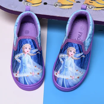 Disney nauja pavasario vaikų drobė batai animacinių filmų modelio mergaičių mielas užšaldyti elsa studentų batai