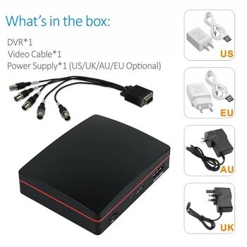 Doerguin 4CH TVI XVI CVI HAINAUT Analoginio Tinklo Skaitmeninio Vaizdo įrašymo 6 1 2MP, Super Mini DVR XMEYE App TF Kortelė USB HDD Įrašymo