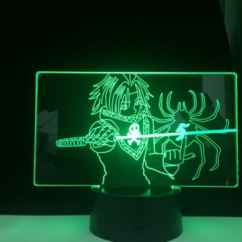 FEITAN PORTOR Pav LED ANIME LEMPOS HUNTER X HUNTer Anime šviesos 3d 16 Spalvų Nuotolinio Valdymo Kaitos Led Nakties Šviesos Namų Dekoro