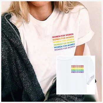 Hahayule HJN Vaivorykštė Moterys Moterims T-shirt LGBT Pride 