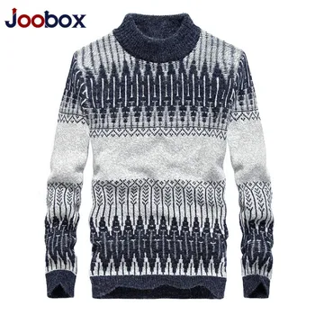 JOOBOX Golfo Megztinis Vyrams, Žiemą Šiltas Vilnos Megztinis Slim Fit Mados Knittwear Puloveriai Mens Džemperiai Megztiniai