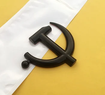 Juoda 3D Metalo Kinijos Komunistų Partijos CPC Automobilių Emblemų Ženklelis, lipdukas, Decal