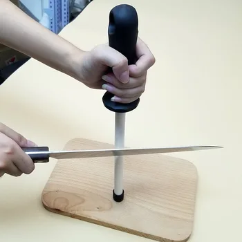 Keraminės (cirkonis) strypas peilis drožtukas su ABS rankena drožtukas, tinka chef plieno peilis virtuvės padėjėjas keramikos musat