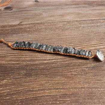LanLi gamtos Papuošalai pagaminti Kinijoje labradoras akmens mezgimo apyrankė vyrams ir moterims Duoti kelia ir savarankiškai naudoti