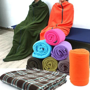 Lauko vilnos miegmaišis kempingas kelionės linijinės oro kondicionavimo sistema antklodė šilta keturis sezonus kempingas pietų pertrauka kelio antklodė nešvari