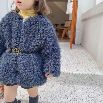 Mados New Baby Girl Purus Žiemos Striukė Polar Fleece Storio Kūdikių Krapinėjimas Šiltas Kailis Kūdikių Drabužiai Outwear 1-8Y