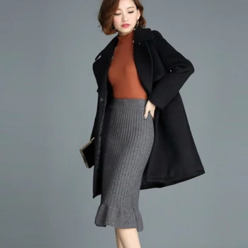 Moterų Sijonai Aukšto Juosmens Undinė Megztas Sijonas Kietas Seksualus Plius Dydis Elegantiškas Streetwear Moterų Korėjos Stiliaus Laisvalaikio Madinga Ulzzang