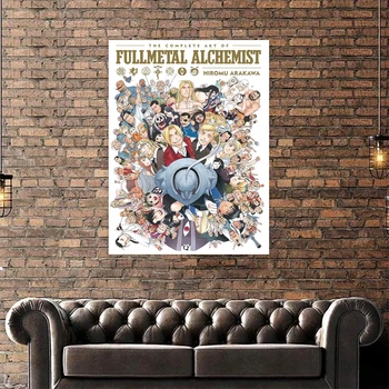 Namų Apdailos Drobė Spausdina Plakatas Fullmetal Alchemist Tapyba Kambarį Japonijos Anime Sienos Meno Modulinės Nuotrauką Sistemą, Nr.
