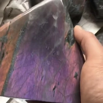 Natūralaus Akmens Violetinė Labradoras Kristalų Originalus Kvarco Mineralų mėnulio akmuo Namuose ar biure papuošalai Ornamentu