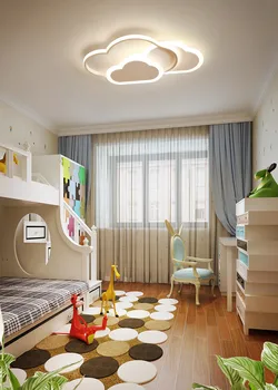 Nauja vaikų kambario lempa, led Šiaurės miegamojo lubų lempa kūrybos animacinių filmų berniukas ir mergaitė kambario lempa lempos debesis