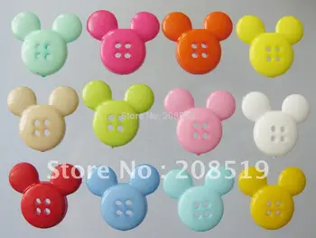 NB014 (galima pasirinkti spalva) laisvi mygtukai sumaišykite 300pcs Mickey formos animacinių filmų sagos, plastikinės vaikų drabužiai, aksesuarai