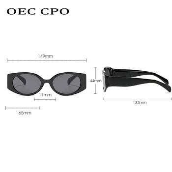 OEC CPO Derliaus Cat eye Akiniai nuo saulės Moterims, Naujos Mados Prekės ženklo Dizaineris Ovalo formos Objektyvo Retro Akiniai Moterų Gradiento Spalvos Oculos UV400