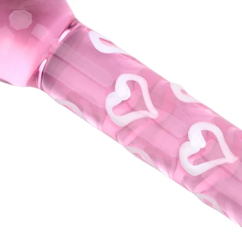 OLO Dildo Analinis Kaištis Širdies Rožinės spalvos Klitorio Stimuliacija Stiklo Kristalų G-Spot Analinis Seksas Produktų Sekso Žaislai Moterims