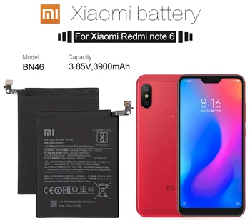Originalus Telefonas, Baterija Redmi Pastaba 6 8 Baterijos Xiaomi hongmi Note6 BN46 Pakeitimo Baterijas Note8 Redmi7