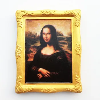 Prancūzijoje Luvras Mona Lisa Smile Šaldytuvas Magnetai Suvenyrų Turistų Suvenyrų Šaldytuvas Lipdukai 3d Dervos Šaldytuvas Magnetas Apdaila