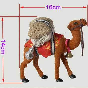 Rankų darbo amatų camel /vaikams žaislas kupranugaris ryškus ir tikroviškas idealus namų puošybai ir vaikas dovana 16*5*14 cm