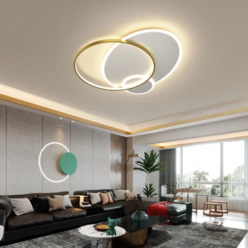 Raundas Modernios LED Šviestuvo gyvenimo kambario, miegamasis, studijų virtuvės Tamsos Namų Akrilo Lubų Liustra apšvietimo apdaila