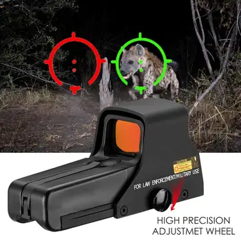 Red Dot Akyse Vandeniui Anti-vibracijos Žalia Raudona Akyse Riflescope Reguliuojamas Ryškumas Airsoft Šautuvas Optika Atodūsis Medžioklės