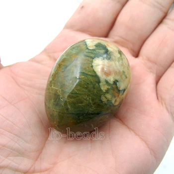 Rhyolite Akmens 35x45mm Gamtos Perlas akmens Kiaušinių Crystal Healing Dekoro Statula Srityje Masažas 3Pcs/Daug