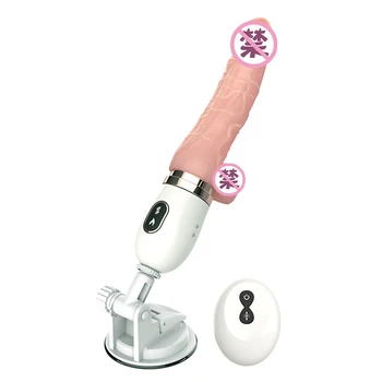Sekso Žaislas Moterims Teleskopinis Dildo Vibratorius, Automatinė G spot Pūlingas Vaginos Stimuliatorius Vibratorius su siurbtukas Masturbacija