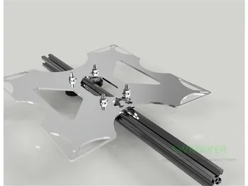 Tronxy 3D Spausdintuvas Atnaujinti aliuminio Y Vežimo šildoma Plokštė oksidacijos tipas 2020 aliuminio profilio skriemulys versija