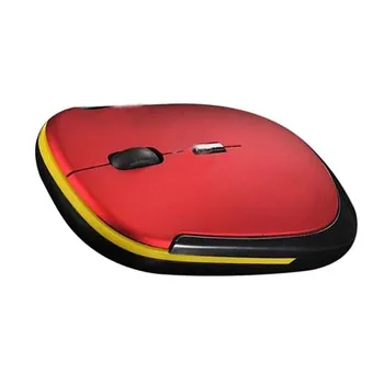 Ultra-Plonas Mini USB Belaidė Optinė Pelė su Ratuku Peles Visiems Nešiojamas kompiuteris HP Dell(raudona)