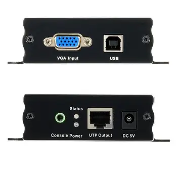USB 2.0 VGA KVM Extender 300m iki 1080P 60Hz Iki CAT5e/6 IR nuotolinio DVR(vienas Extender Siuntėjas+vienas Extender Imtuvas)