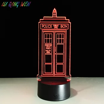 Vaikai Naktį Lempos didžiosios Britanijos Policijos Dėžės 3D naktinė lempa TARDIS Miegamojo Puošimas Lempos Telefono Kioskas Callbox Led Nakties Šviesa 