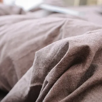 Wash medvilnės kamėja kavos spalva 3pcs antklode padengti rinkiniai(1pcs antklode padengti+2vnt užvalkalas)/ medvilnės patalynės komplektai