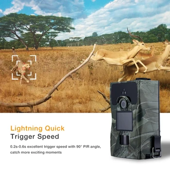 ZOSI Takas Camera 16MP 1080P HD žaidimas&medžioklės kamera su IKI 65ft naktinio matymo Neperpučiamas Laukinių gyvūnų Medžioklės ir Saugumo